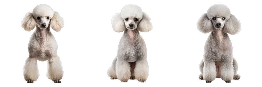 Graceful Poodle: Full Body Isolated on Transparent Background