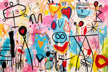 Obraz premium abstract child drawing