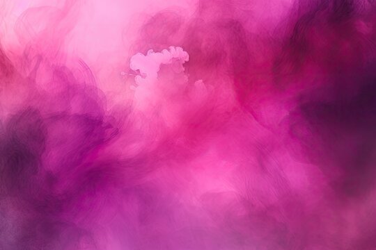 Abstract fuchsia watercolor background. The backdrop is pink, blurred lines and spots, flowing paint