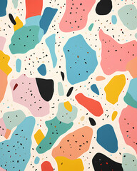 Colorful seemless terrazzo pattern