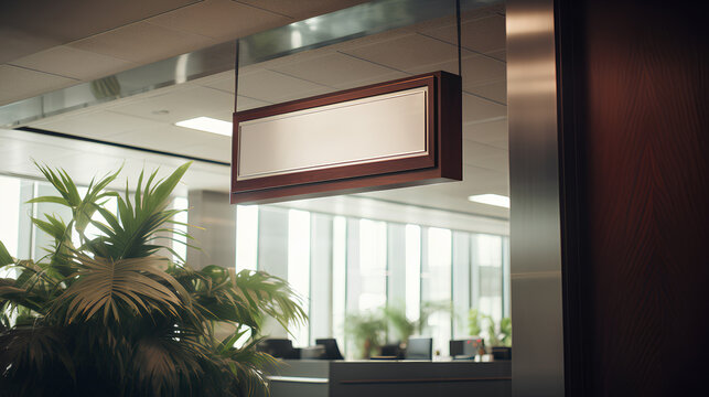 Mockup name label in the hotel