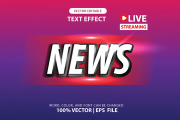 3d editable text effect template breaking news logo for news events or latest news headlines with old style metallic gradient.