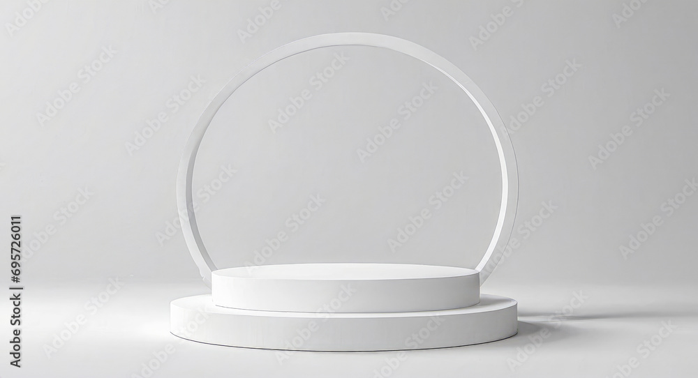 Poster luxury background for branding and product presentation. white color podium. geometric background fo