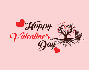 Happy Valentines Day design Vector illustration 