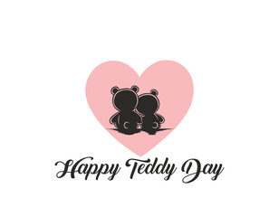 Happy Teddy Day design vectore Illustration 