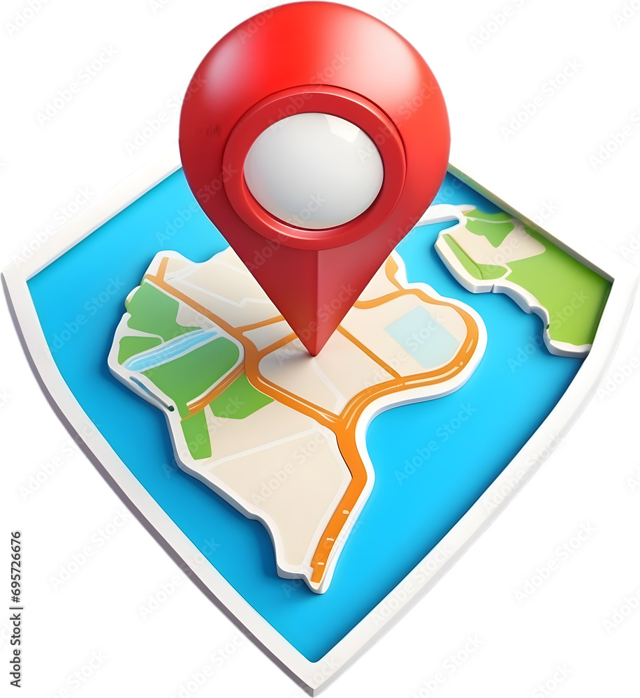 Poster vector illustration of a map pointer with pin icon, perfect for web and business applications, symbo