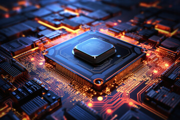 Fototapeta na wymiar artificial intelligence semiconductor chip