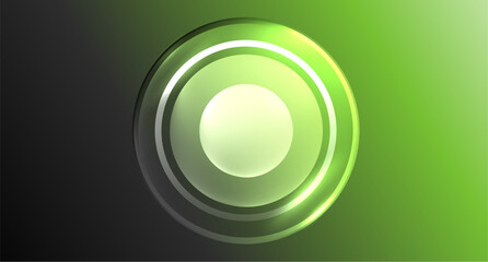 Neon glass circle copyspace for your text or product presentation geometric background. Vector illustration For Wallpaper, Banner, Background, Card, Book Illustration, landing page