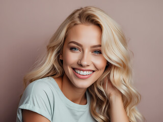 Fototapeta premium Portrait Of Beautiful Woman in Studio 