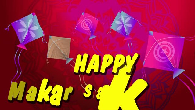 Kites of Joy: A Vibrant Makar Sankranti Celebration in the Sky, Immerse yourself in the festive spirit of Uttarayan with a captivating stock video. Witness a sky adorned with colorful kites.