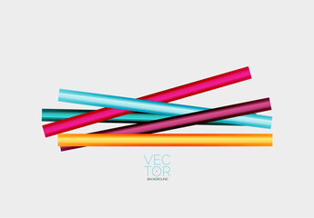 Abstract color straight lines vector background