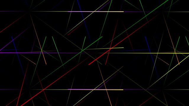 VJ loop abstract motion background with colourful stripes animated. 4K footage