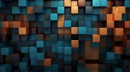  grid of abstract cubist shapes gradients blue