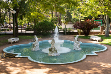 Porto Alegre, Rio Grande do Sul, Brazil -November 25, 2023: a fountain in DMAE - Municipal...