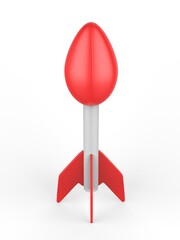 Blank dart toy Isolated on white background. 3d illustration.