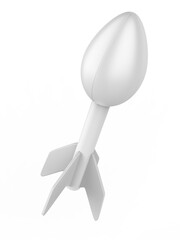 Blank dart toy Isolated on white background. 3d illustration.