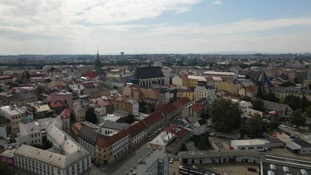The aerial view of Olomouc in the Czech Republic 