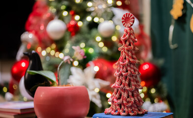 a caramel christmas tree decoration 