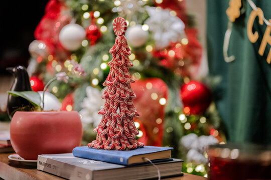 a caramel christmas tree decoration 
