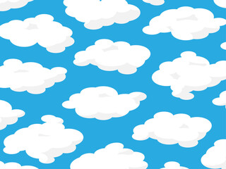 夏の空もくもく雲の背景