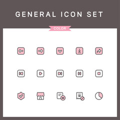 General line icon set 15