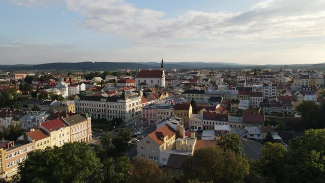 The aerial view of Olomouc in the Czech Republic 
