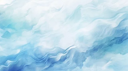 Fototapeten Water snow wavy abstract background blue frozen ocean © Black