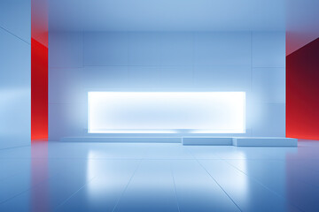 Original minimalist and cozy background, interior empty space, lights, for design or creative work