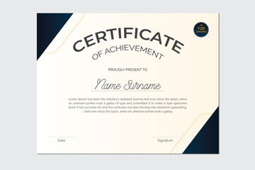 School and university certificate design and template
