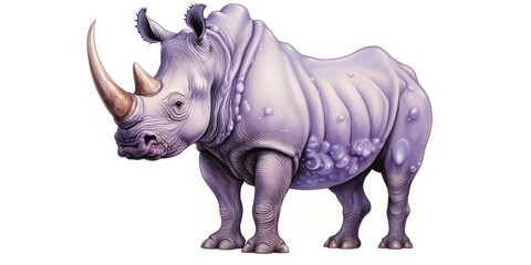 Fototapeta premium Lavender Rhino LGBT concept.