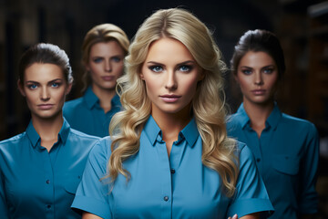 Fototapeta premium Team of medical professionals in hospital. internship. medicine concept