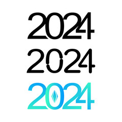 Happy New Year 2024 background, Happy New Year 2024 greetings, New Year 2024 icon design