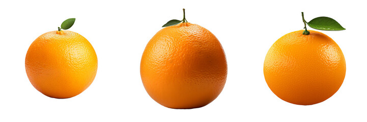 Vibrant Orange Objects in Isolation: Dynamic Set with Transparent Background