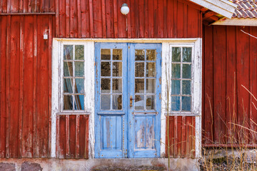 Door and window on an old cottage