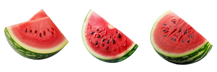 Refreshingly Vibrant Watermelon Set on Transparent Background