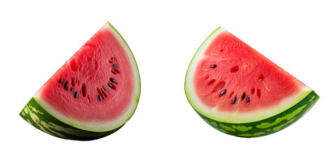 Refreshing and Vibrant Watermelon Trio on Transparent Background