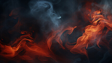 Winter and fire mystery smoke background texture twirl