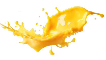 Melted cheese splash cut out