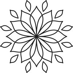 Mandala Flower Line