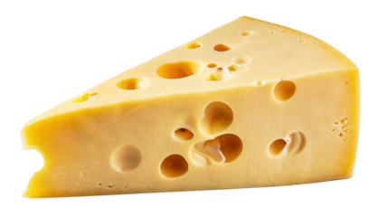 Piece of delicious cheese - isolated on transparent background