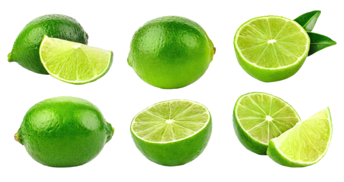 delicious limes - isolated on transparent background