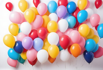 colorful balloons isolated on white