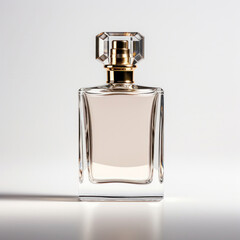 A perfume bottle on white background.