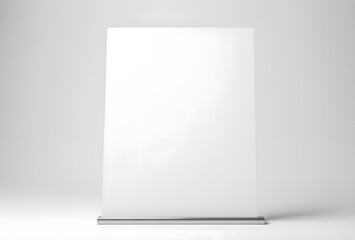 blank white book on white background