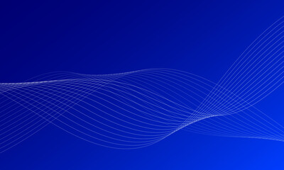Abstract flowing line blue background. Vector illustration
