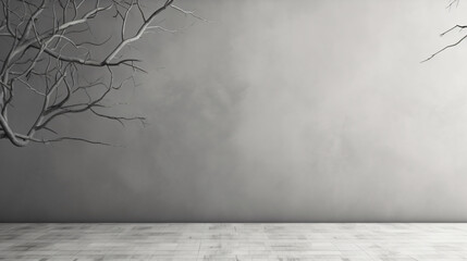 Empty zen grey large empty wall