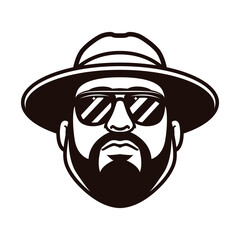 Hustler in hat vector illustration	
