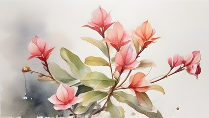 "Watercolor Blooms: Artistic Floral Elegance"