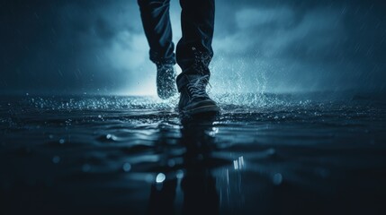 Splash of the Storm: Braving the Rain in Rugged Boots