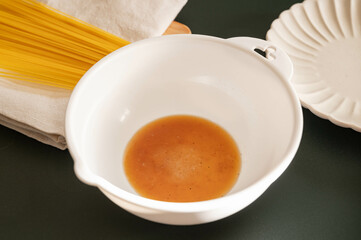 簡単料理のパスタソース